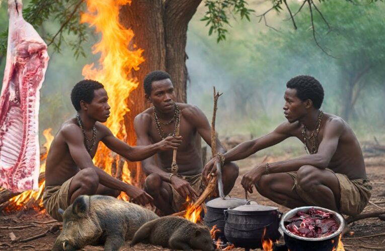Cooking Over Open Flames | Hadzabe Culinary Traditions | Hadza food