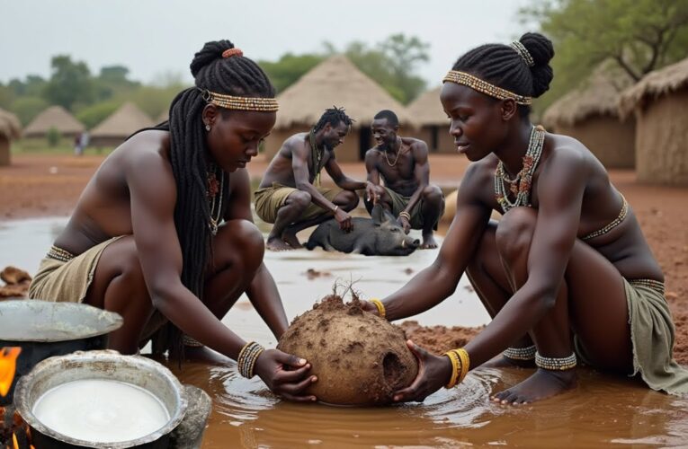 Hadza Women SURVIVAL Challenge – Digging Roots and Cooking in the Bush