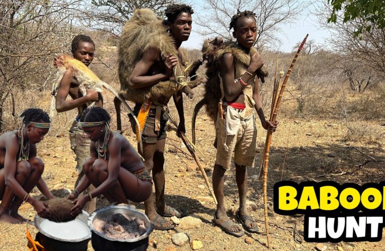 Eating BABOONS with the Hadzabe Tribe | Hadza land