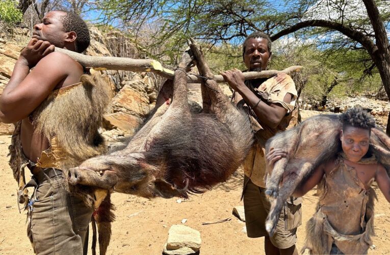 WILD Bush Pig HUNT with Hadzabe Tribe in 2024!