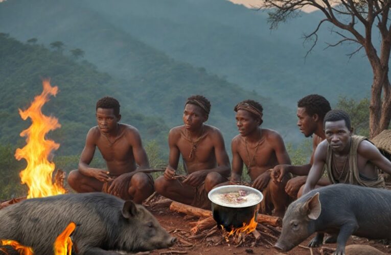 Discover Hadzabe Tribe Cooking PREY in the Wilderness