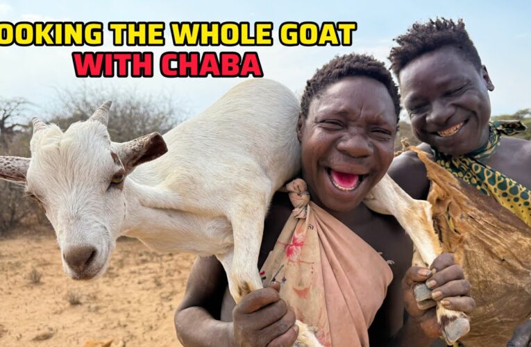 WITNESS the Hadzabe Tribe's WHOLE Goat Cooking Ritual! Chaba life
