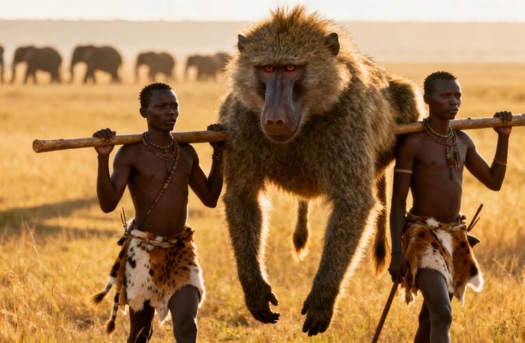 Discover Hadzabe Wild Hunt and Cooking | monkey eating tribe