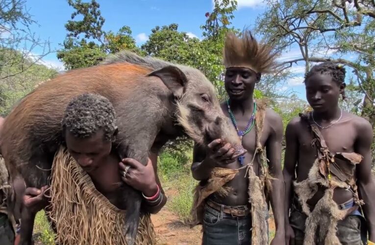 What Happens After the Hunt Will Shock You | Hadzabe Tribe Primitive Survival