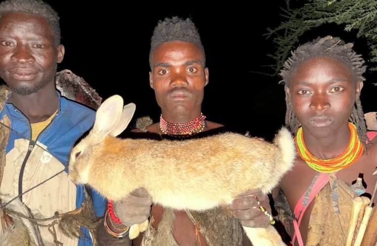 Midnight Rabbit Hunt Caught on Camera |Hadzabe hunters