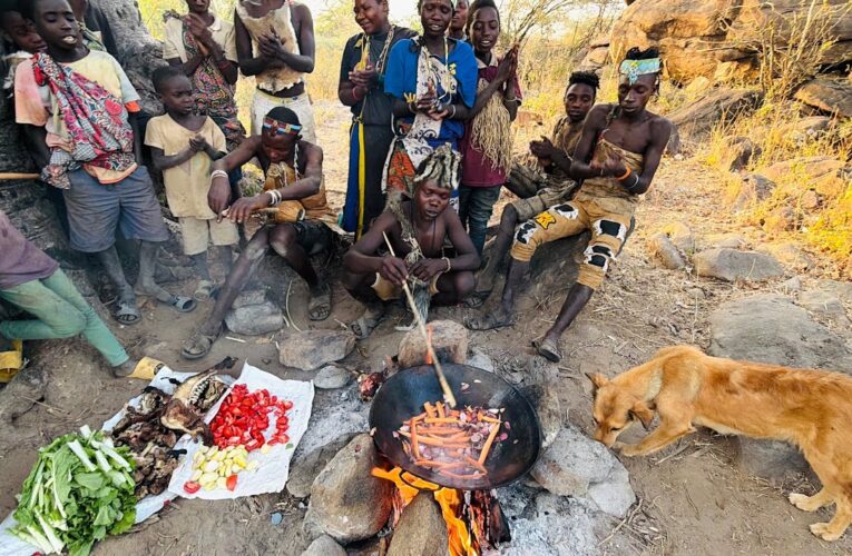 Cooking a Whole Cow Head Like a Pro | Traditional Hadzabe Bush Cooking