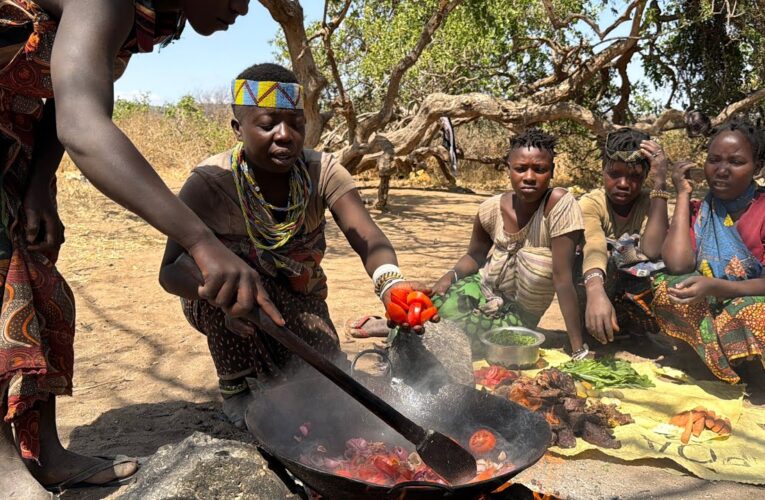 First Time Hadzabe Tribe Cooks Like a Modern Chef! (Unbelievable Transformation)