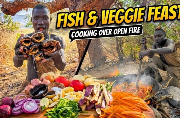 Hadzabe Traditional roots, modern cooking. Enjoy this roasted fish experience