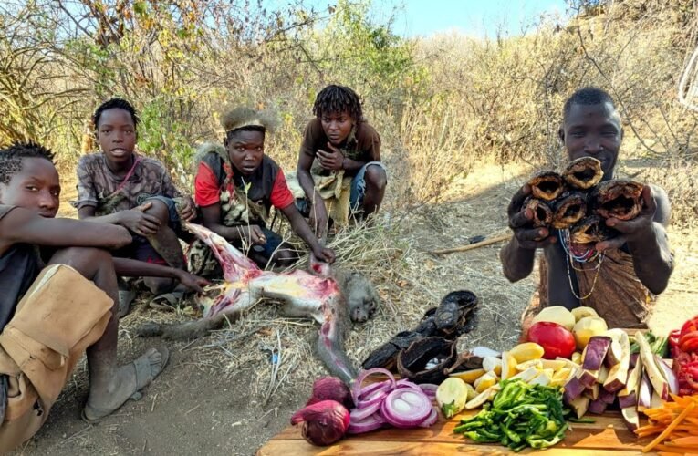 Hadzabe Cook Baboon Like Professionals | Traditional Bush Cooking skills